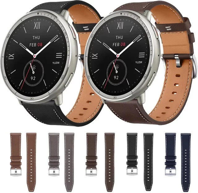 CMF Smartwatch-Armband Leder, Stahl-Dornschließe, 22 mm, 20 mm - Bild 1