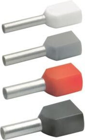 Klauke Zwillingsaderendhülsen 87614 rot aus Kupfer 2x10mm mit 14mm Länge - Bild 1