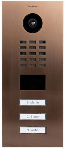 DoorBird D2103V IP-Video-Türsprechanlage LAN Außeneinheit aus Edelstahl V2A in Bronze-Optik - Bild 1