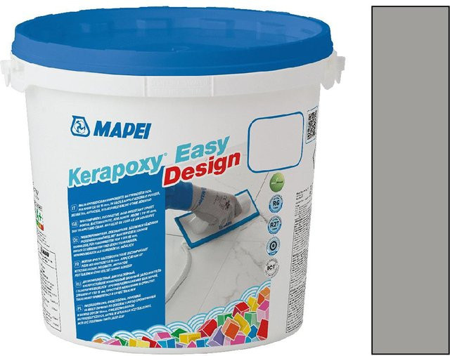Mapei Kerapoxy Easy Design Epoxidharz-Fugenmörtel Farbe 112 Titan Grau 3 kg - Bild 1