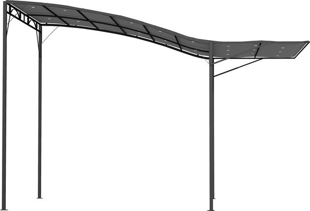 Outsunny Pergola Pavillon aus Stahl mit wasserabweisendem Dach in Dunkelgrau, B/T: 3 x 2,5 m - Bild 1