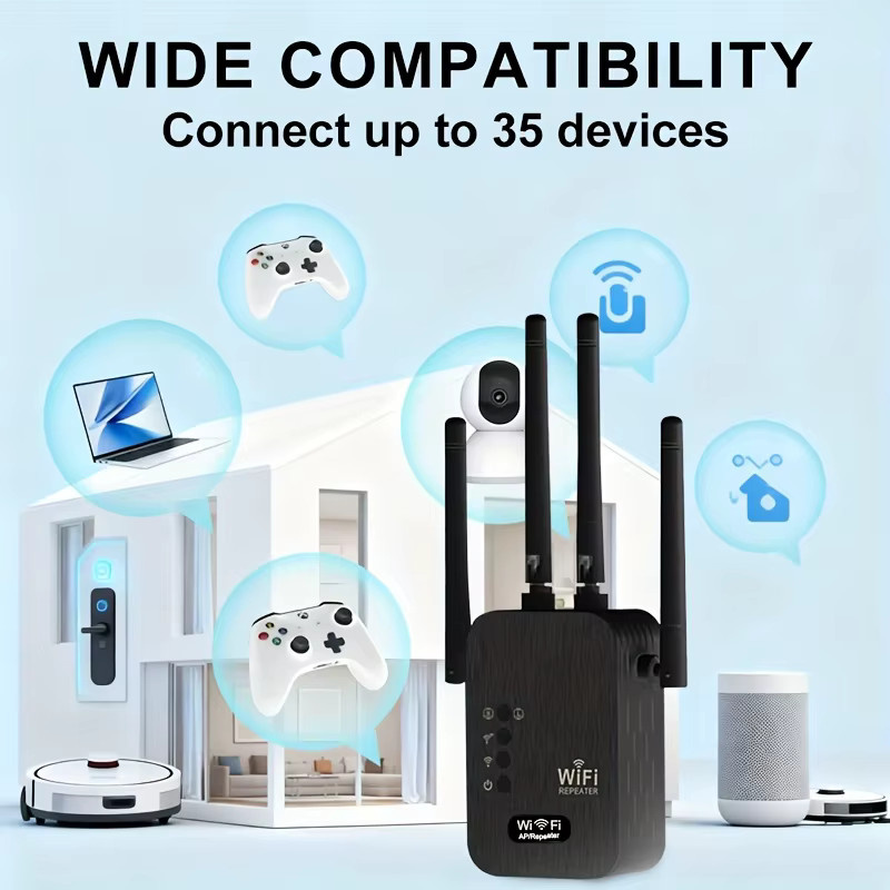 Regaton WLAN-Repeater Dual-Band 1200Mbps Schwarz - Bild 5