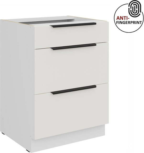 Küchenunterschrank ARIA in Weiss ultra matt mit Anti Fingerprint Effekt, Breite: 60 cm - Bild 1