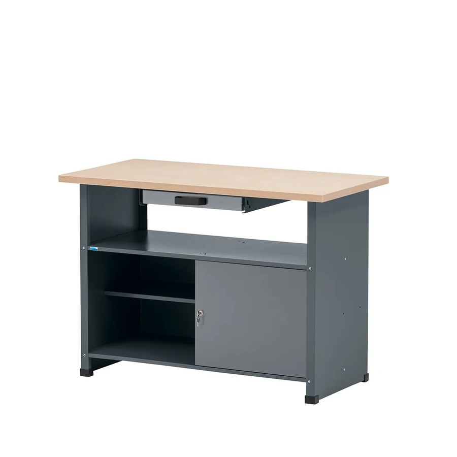 Küpper Werkbank mit 1 Tür und 1 Schublade, Hellgrau-Anthrazitgrau, B/T/H: 120 x 60 x 84 cm - Bild 2