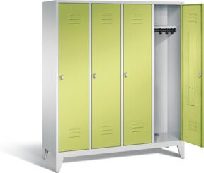 C+P Garderobenschrank Classic in Viridingrün und Lichtgrau, H: 185,0 cm, B: 159,0 cm, T: 50,0 cm - Bild 1