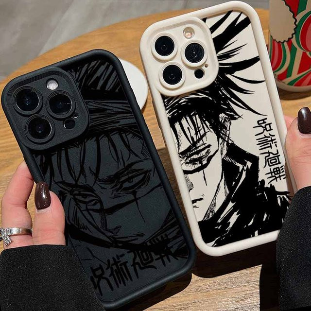 Jujutsu Kaisen Handyhülle mit Augen-Ladder-Design für Apple iPhone 17 Air 16E 16 15 14 13 12 Mini Pro Max Plus – Weiche Schutzhülle im Anime-Stil - Bild 1