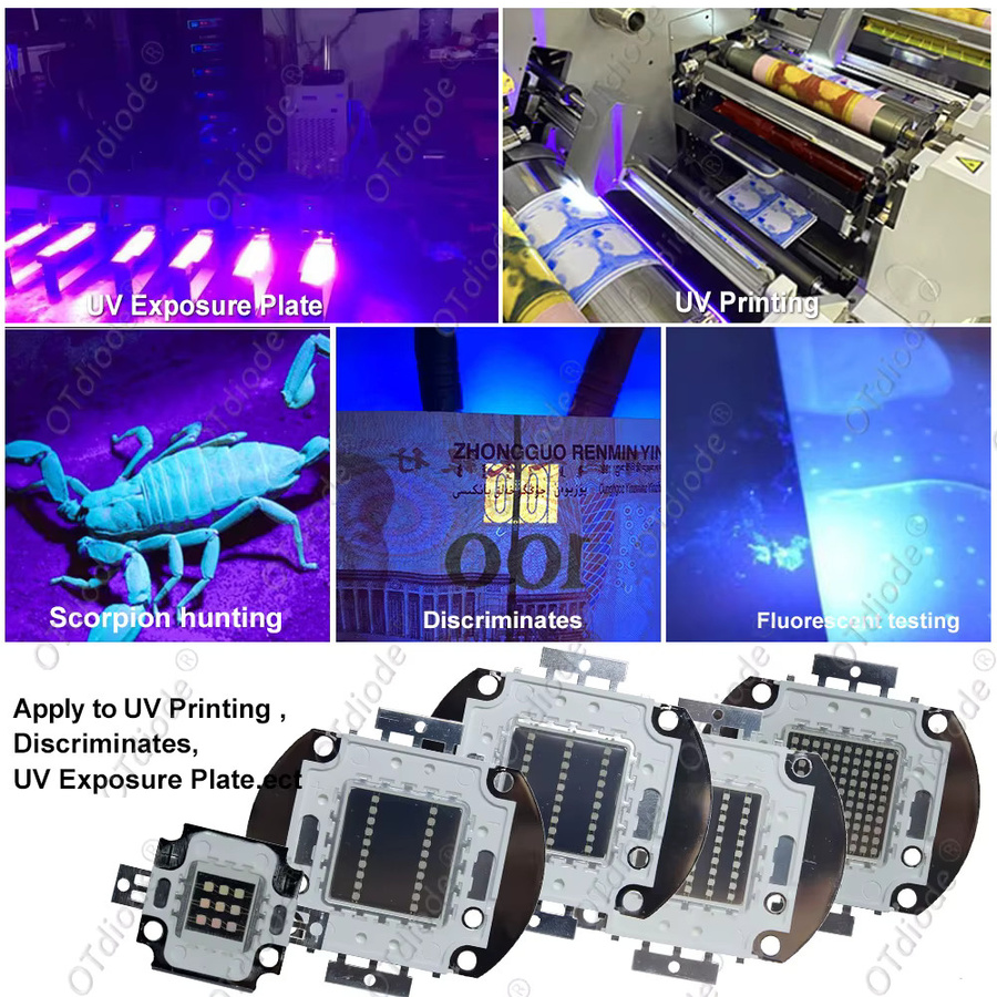 OTdiode Hochleistungs UV-LED Perlenchip in Lila mit Wellenlängen von 365nm bis 410nm - Bild 4