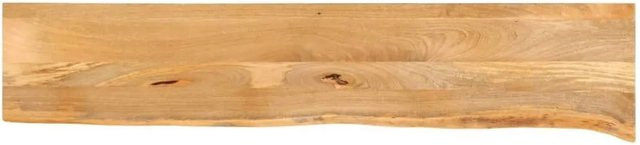 vidaXL Tischplatte aus Massivholz Mango mit Baumkante, Braun, B: 160 cm, T: 20 cm, H: 3,8 cm - Bild 1
