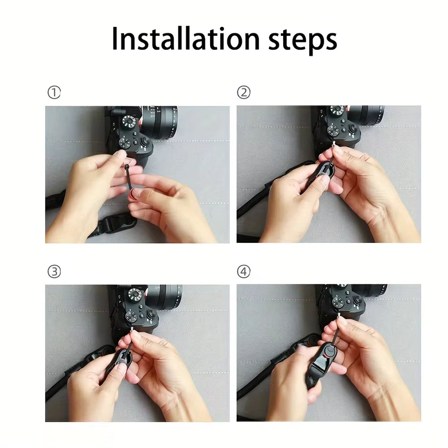 VIKEFON Verstellbarer Kameragurt mit Schnellverschluss aus grünem Polyamid-Kletterseil für Nikon, Canon, Sony und Fuji DSLR- sowie spiegellose Kameras - Bild 3