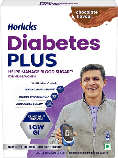 Horlicks Diabetes Plus, Schokolade, Getränkepulver, 400g - Bild 1