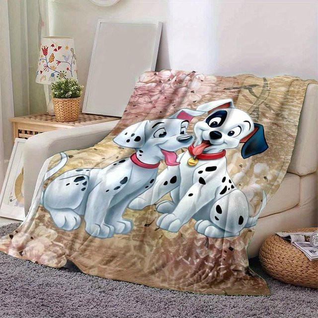 Living Need Y 101 Dalmatiner Motiv Decke in Weiß, B/B: 80 x 120 cm - Bild 1
