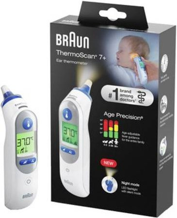 Braun ThermoScan 7+ IRT6525WE Infrarot-Ohrthermometer in Weiß - Bild 1