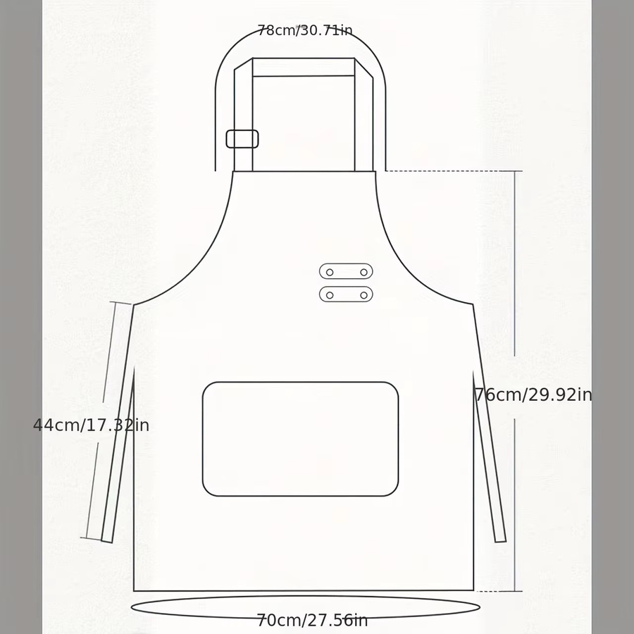 Untior Schürze aus PU-Material in Schwarz oder Braun, wasserdicht und ölfest mit verstellbarem Nackenband und Taschen für Küche, Tierpflege oder Friseursalon - Bild 4