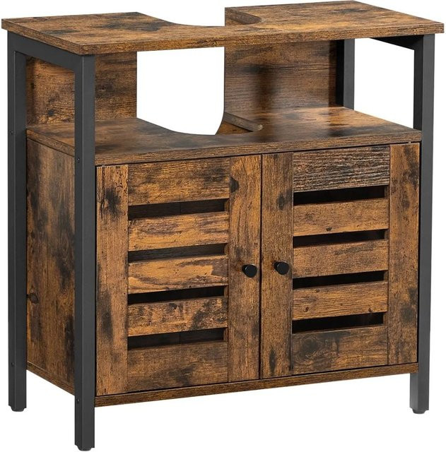 Vasagle Waschbeckenunterschrank Braun-Schwarz B/T/H: 60 x 30 x 60 cm - Bild 1