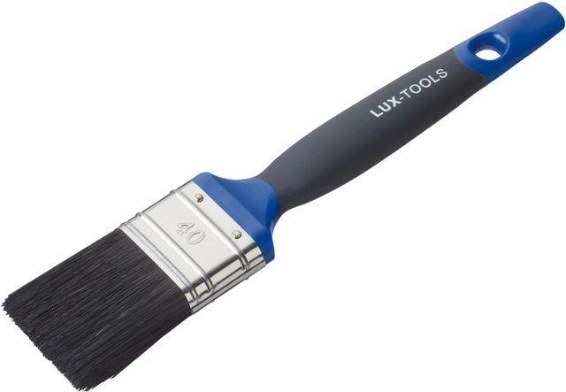 LUX-TOOLS Flachpinsel Soft Grip für Lacke und Kunstharz in Blau und Schwarz, Breite: 40 mm - Bild 1
