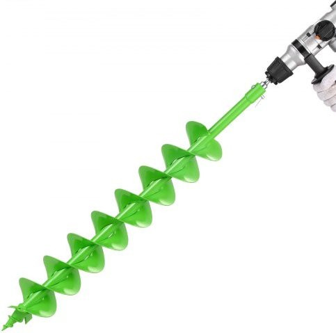 VEVOR Auger Bohrer zum Pflanzen, Spiralbohrer für Garten und Zaunbau, B/L: 79 x 10 cm, kompatibel mit Bohrmaschinen mit 20 mm Innenbohrung - Bild 1