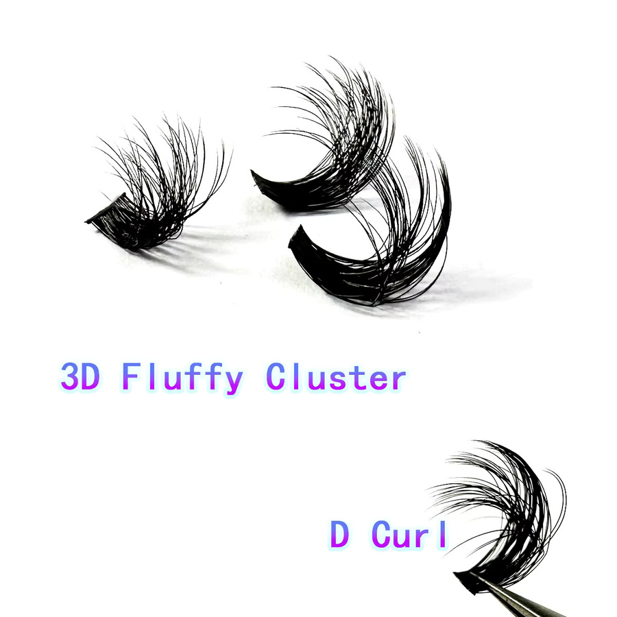 LYBCG Wimpern Extensions Cluster, Black, Unisex - Bild 6