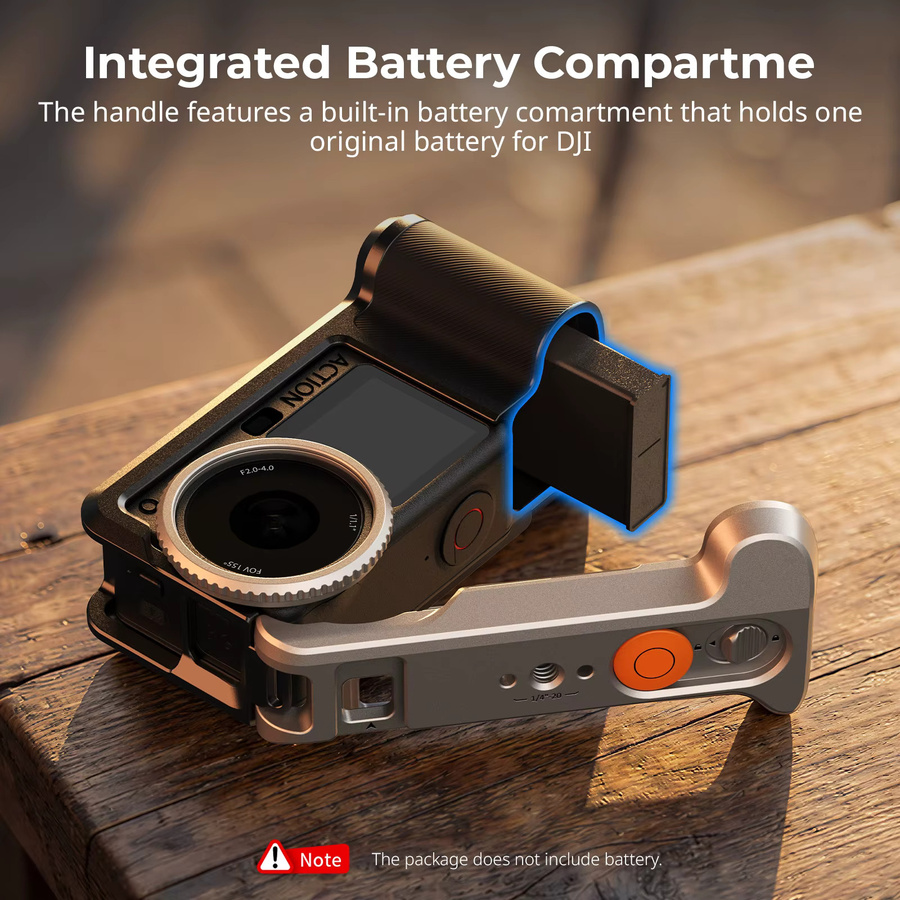 SmallRig Street-Photography-Cage All-in-One-Griffset für DJI OSMO Action 6 in Schwarz mit Schultergurt - 5891 - Bild 3