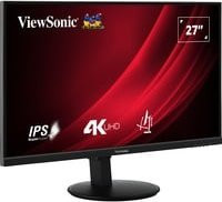 ViewSonic VG2708-4K LED-Monitor mit 27 Zoll, 4K UHD, IPS-Panel, Schwarz, HDMI und DisplayPort - Bild 1