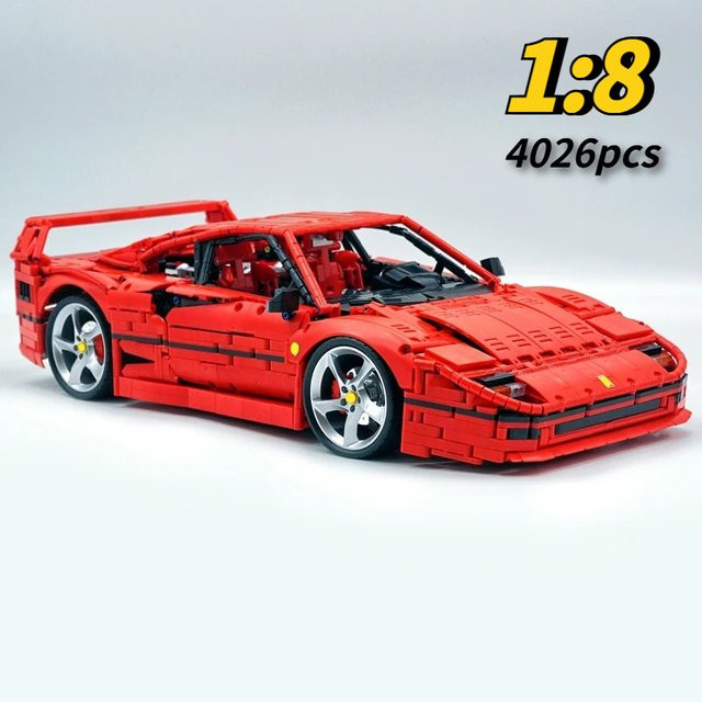 Rastar Technisches Baustein-Modell F40 LOX Edition Supercar in Rot mit 4026 Teilen - Bild 1