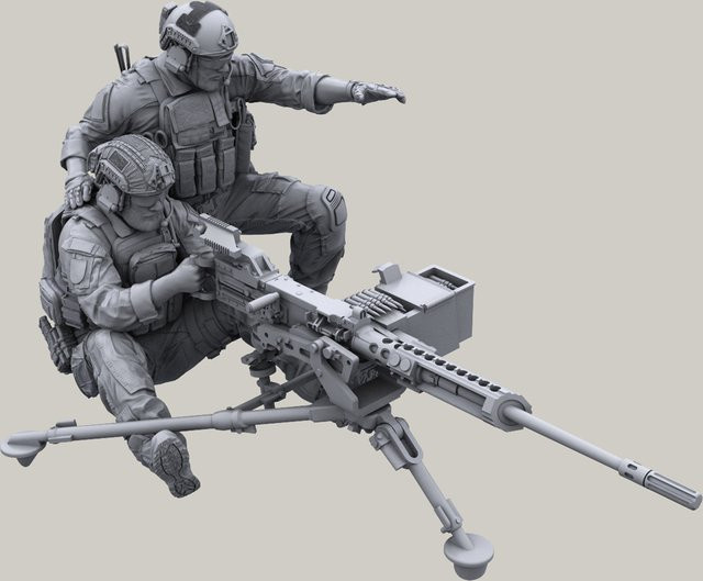 Moderne Armee, Soldat, Resin-Modellfigur, 1/35, unmontierter und unbemalter Bausatz - Bild 1