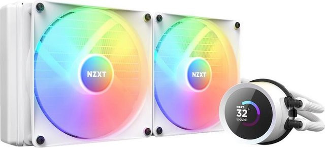 NZXT Kraken 280 RGB AIO Flüssigkeitskühlung in Weiß für LGA1700 und AM5 - Bild 1