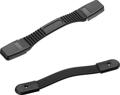 Rohde Gerätegriff MA-37.215.84 Schwarz aus Kunststoff und vernickeltem Stahl, 1 Set - Bild 1