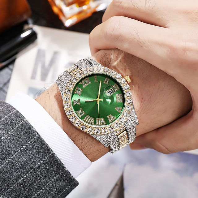 TVK Armbanduhr Edelstahl, Gold, Quarz, Kristall, Herren - Bild 1