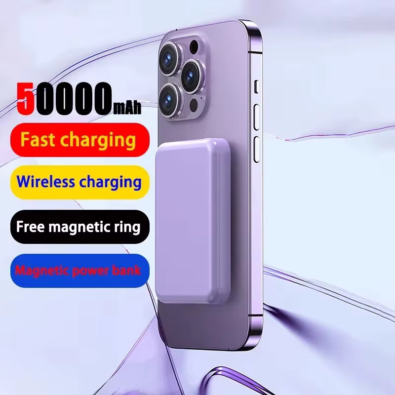 OnePlus Magnetische Powerbank 50000mAh in Schwarz mit schnellem und kabellosem Laden für iPhone und Samsung - Bild 3