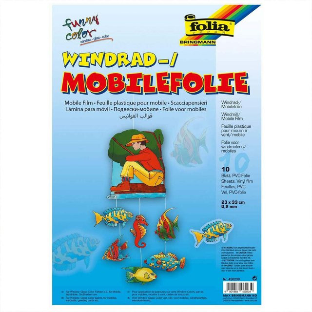 folia Windradfolie transparent, 10 Stück, B: 23 cm, H: 33 cm - Bild 1