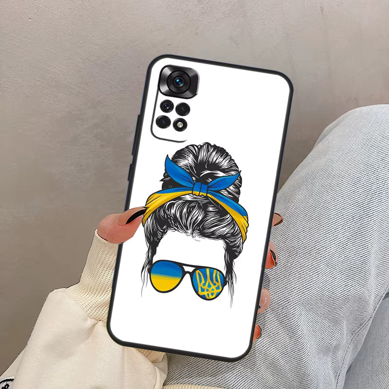 Schutzhülle mit Ukraine-Mädchen Motiv für Xiaomi Redmi Note 10 11 12 13 14 15 Pro Plus und Redmi 13C 12C 14C 10C 15C - Bild 2