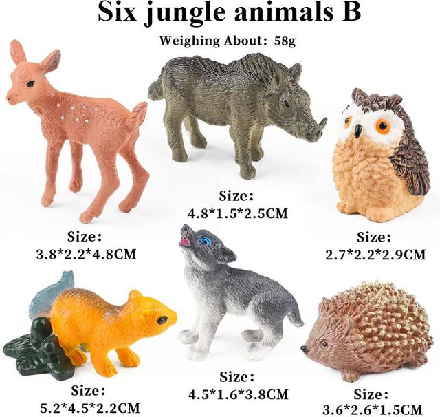 Oenux Mini Wilde Waldtiere Insekt Dinosaurier Figuren, ab 3-6 Jahre - Bild 1