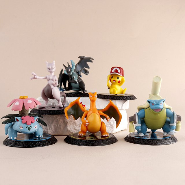 TAKARA TOMY Pokémon Glurak Schiggy Bisasam, Desktop-Ornament, Sammlerstücke - Bild 1