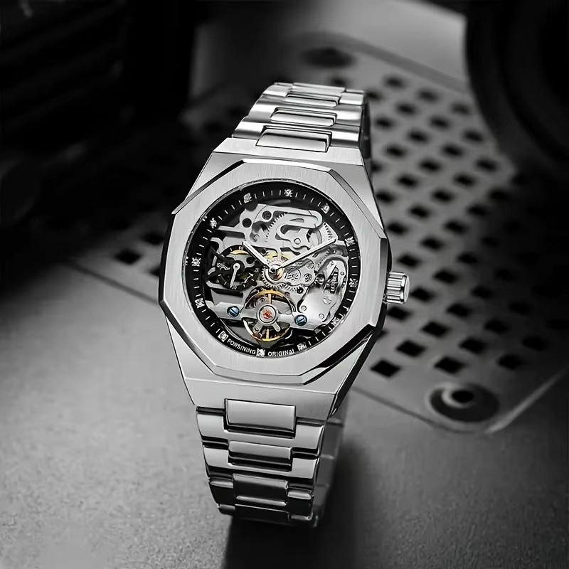 FORSINING Armbanduhr, Automatik, Edelstahl, Gold, Herren - Bild 5