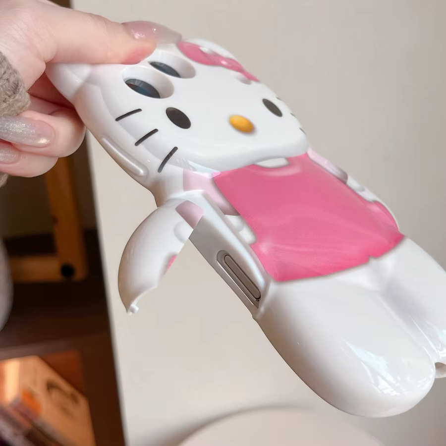 Sanrio KT Bär Silikon Handyhülle in Pink für iPhone Modelle, stoßfeste Hard Cover Schutzhülle - Bild 3