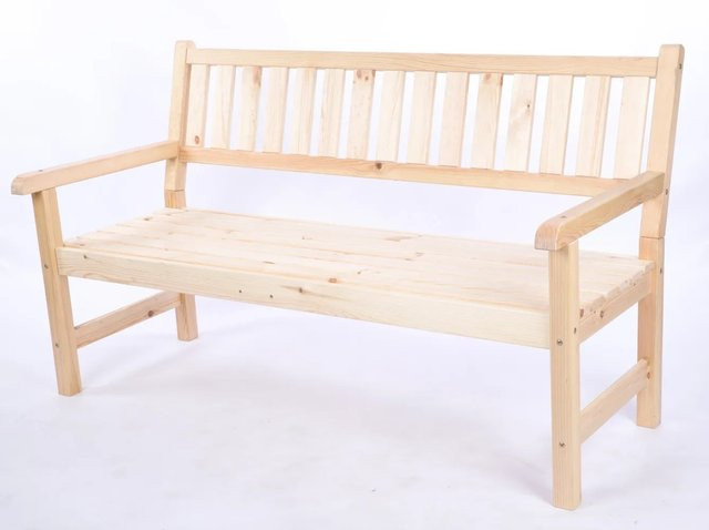 PROREGAL Gartenbank Grana aus Kieferholz in Natur, H x B x T: 90 x 154 x 70 cm - Bild 1