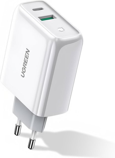 UGREEN Netzwerk-Ladegerät CD170, 36W, 3A, 1 x USB-A und 1 x USB-C, Weiß - Bild 1