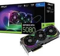 PNY GeForce RTX 5080 ARGB OC Grafikkarte in Schwarz mit DisplayPort und HDMI - Bild 1