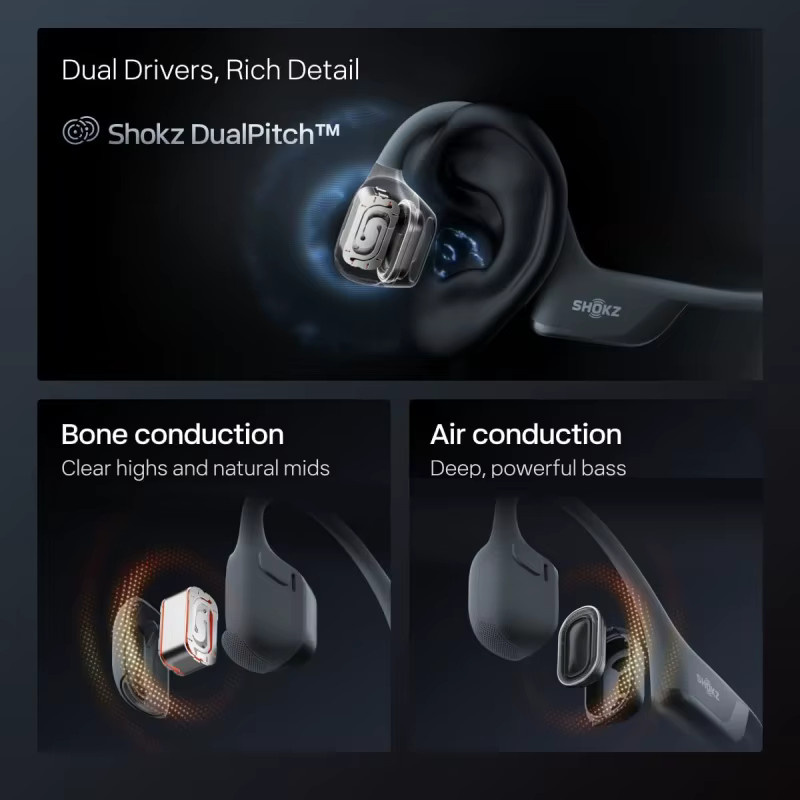 Shokz OpenRun Pro 2 Sportkopfhörer mit Knochenleitungstechnologie, kabellos, Bluetooth 5.3, IP55 wasserdicht, Orange - Bild 5