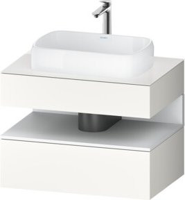 Duravit Waschtischunterschrank Qatego in Weiß Hochglanz mit einer Schublade, Wandmontage, B/T/H: 80 x 55 x 60 cm - Bild 1