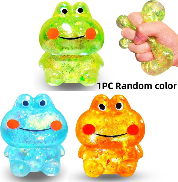 BC Pet Supplies Squishy Frosch Stressbälle, beige - Bild 1
