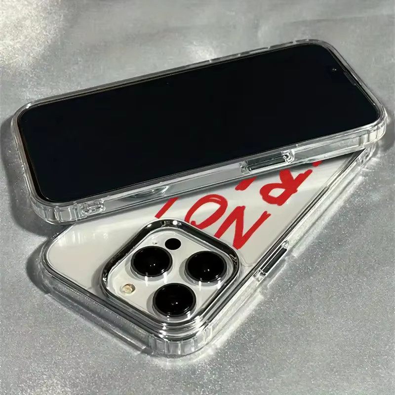 Risks Accidents Handyhülle mit galvanisiertem Linsenrahmen in Transparent für iPhone 11 bis iPhone 17 Pro Max und weitere Modelle - Bild 2
