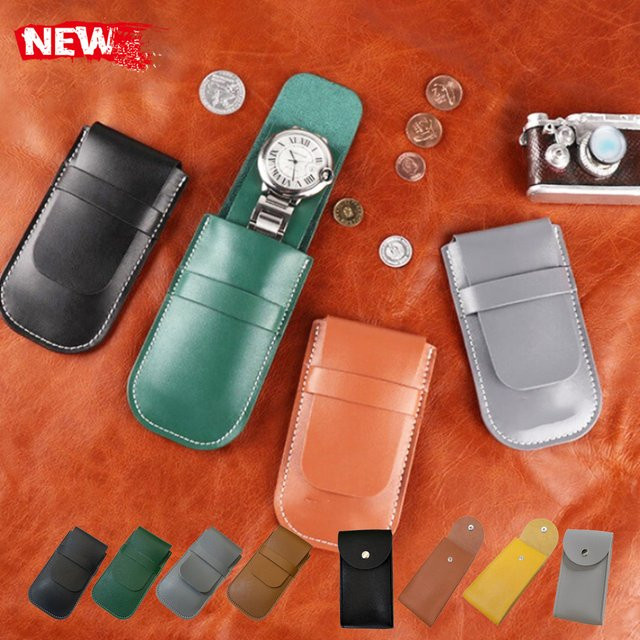 CAOWTAN Uhrentaschen-Organizer, Flanell und Leder, Unisex - Bild 1