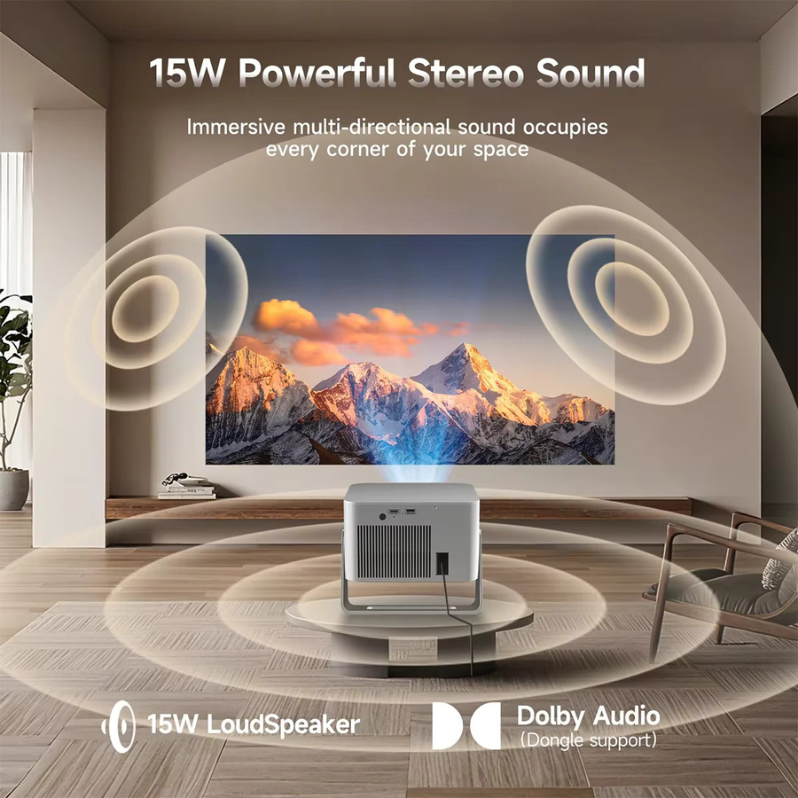 Magcubic HY350GT Heimkino Beamer mit Google TV, 1080p Full HD, 900 ANSI Lumen, Autofokus und Android - Bild 3