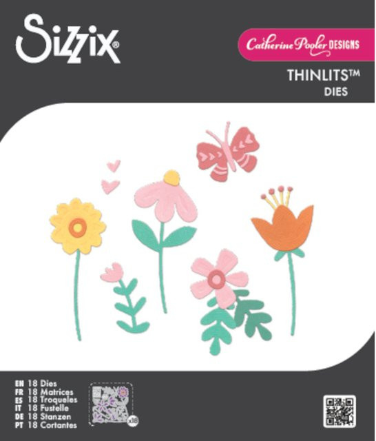 Sizzix Thinlits Stanzschablonen Set Friendly Florals - Bild 1
