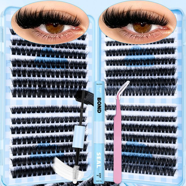 ISEEN Wimpern-Cluster DIY Wimpernverlängerung, Black, Unisex - Bild 1
