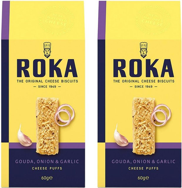 Roka Gouda Käsegebäck-Sticks Zwiebel-Knoblauch 2 x 60 g - Bild 1