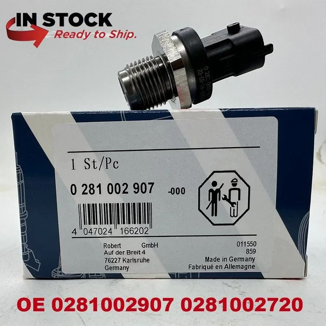 Bosch Kraftstoffdrucksensor 0281002907 0281002720 in Schwarz für Renault, Mercedes, MWM, VW und Chevrolet - Bild 1
