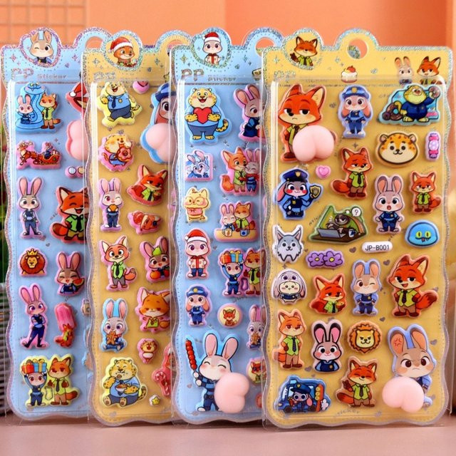 52TOYS Disney Zootopia 3D Aufkleber, Tiere, Bunt / Mehrfarbig - Bild 1