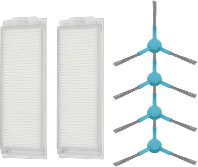 Ersatzteil-Set für Cecotec Conga 3290 3490 3690 und Proscenic M7 mit HEPA-Filter, Seitenbürsten, Wischpads und Tuch in Multicolor und Grün - Bild 1